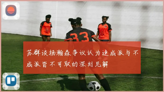 苏群谈杨瀚森争议认为速成派与不成派皆不可取的深刻见解